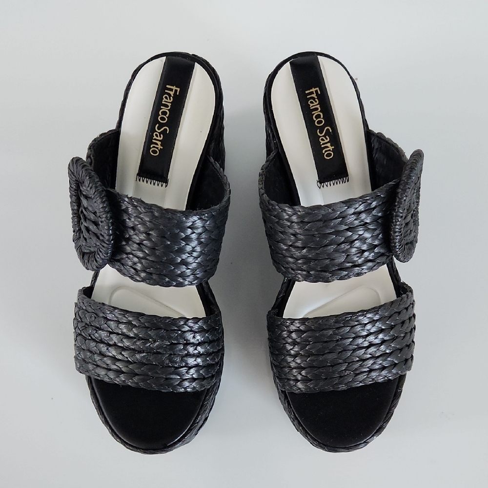 Franco Sarto Costa Woven Platform Sandals - Picture 2 of 10